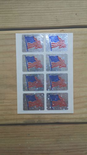 AMERICAN FLAG Envelope Stickers  8 Count