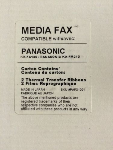 Panasonic KX-FA136 KX-FM210 fax thermal transfer ribbon Brand New