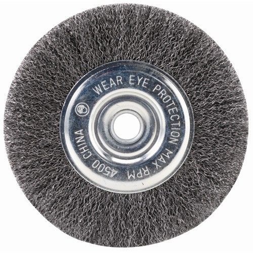 SIR-G 6&#034; STEEL WIRE WHEEL BRUSHES FOR BENCH GRINDER