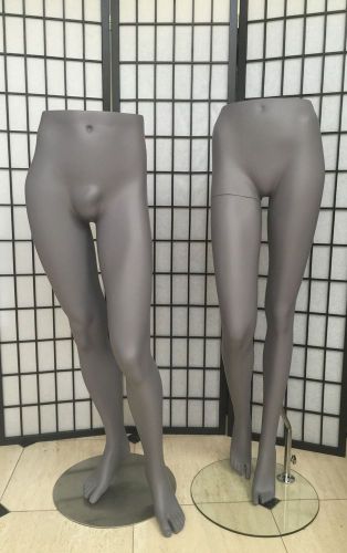 2 Pcs Fiberglass Lower Body Torso Female And Male Mannequin Manikin Pants Legs