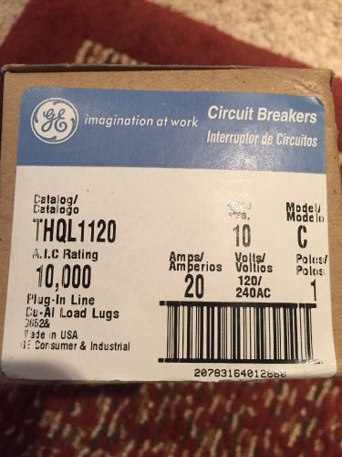 Box Of 10 THQL1120 Model C 20 Amp Breakers