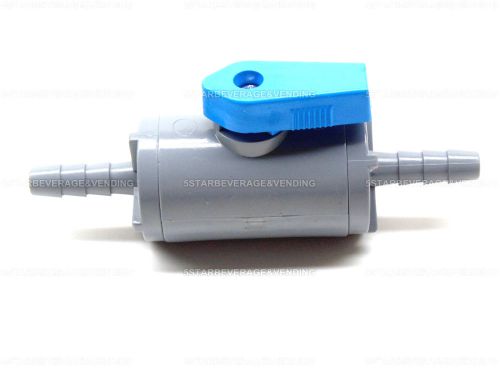 Shurflo 1/4&#034; plastic inline shutoff valve 1/4&#034; barb - new for sale