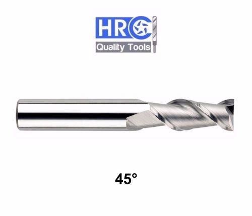 HRC Tools Solid Carbide 2 Flutes End Mill Flat 45Hrc Endmill Aluminum