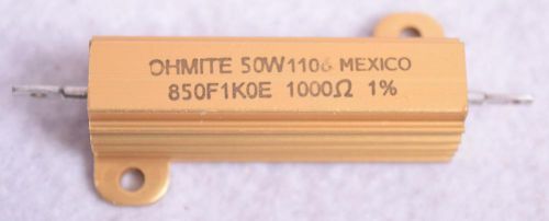 NEW Ohmite 850F1K0E 1K ohms 1% Resistor 50W  FREE SHIPPING