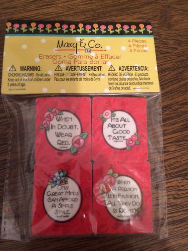 Mary Engelbreit 4-pack erasers  Mary &amp; Co  Styles &amp; Fashions
