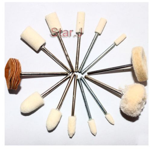 13pcs Cotton Wool Polishing Wheel Polishers for Rotary Tools Dental 2.35mm