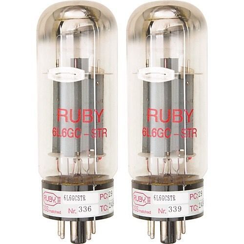 2x NEW Ruby 6L6GC-M-STR 6L6GC 6L6GCM-STR Vacuum Tubes, Matched Pair TESTED