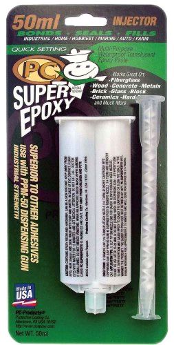 Pc products superepoxy epoxy adhesive paste 50 ml cartridge translucent new for sale