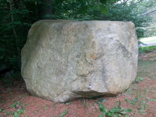 BOULDER - Flat Sided Would Make Great Inset Table for Garden Patio.  See Pics!