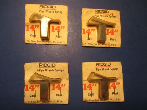 RIDGID 14 inch Pipe Wrench COIL AND FLAT SPRINGS - 14&#034; - part # 31660 - LOT OF 4