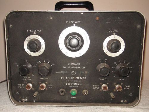 Vintage Standard Pulse Generator Model 179 Vacuum Tubes For Parts/ Repair