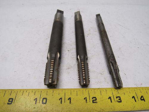 North american long 1/8-24 1/4-18 3/8-18 nptf tapered pipe taps 6&#034; oal lot of 3 for sale