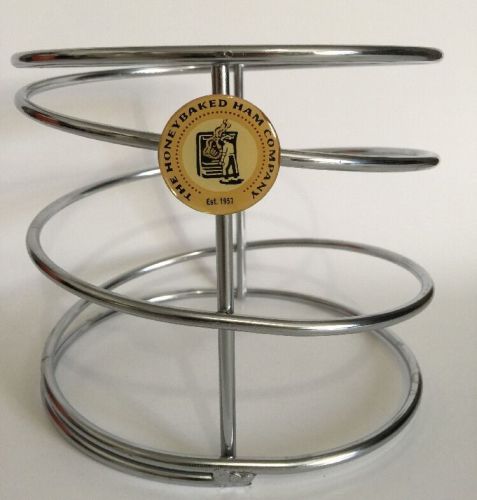 The Honey Baked Ham Company Metal Spiral Wire Ham Holder Stand Rare Vintage
