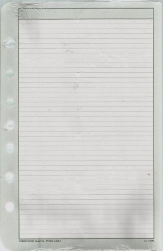 Franklin Planner CL Lined Pages White Classic Size 5.5&#034; x 8.5&#034; 11096