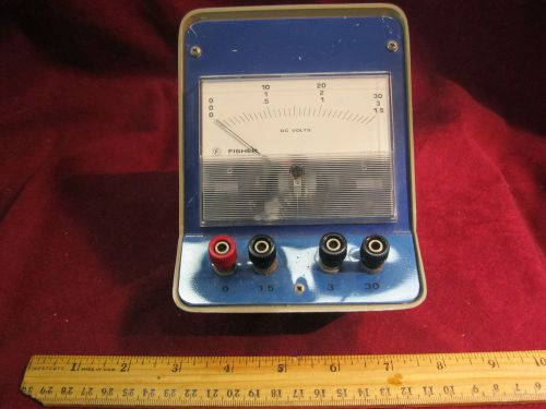 BenchTop Fisher DC Volt Meter 0-1.5, 0-3, 0-30 Tested and working