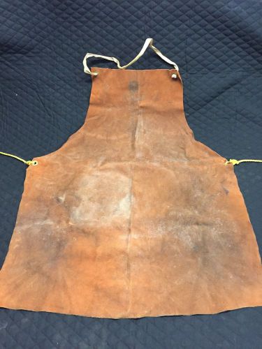 VTG heavy Suede Leather REDLINE bib apron Blacksmith Welding Mechanic Shop