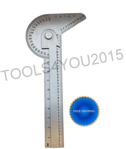 Multi-use gauge: protractor / center finder / drill point gauge / circle divider for sale