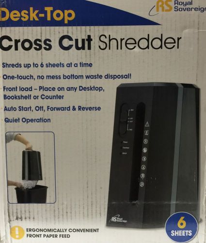 Royal Sovereign CS-06D Desk-Top Portable Cross-Cut Shredder, Brand New In Box!!