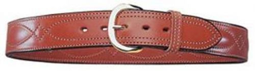 Bianchi 13724 B21 Contour Belt Tan Size 36 Brass Buckle Leather