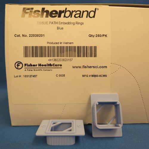 Pk/250 Fisher Scientific Tissue Path Disposable Embedding Rings #22038201 Blue