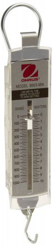 Ohaus 8003-MN Pull Type Spring Scale 1000g/10n Capacity 25g/0.25n Readability