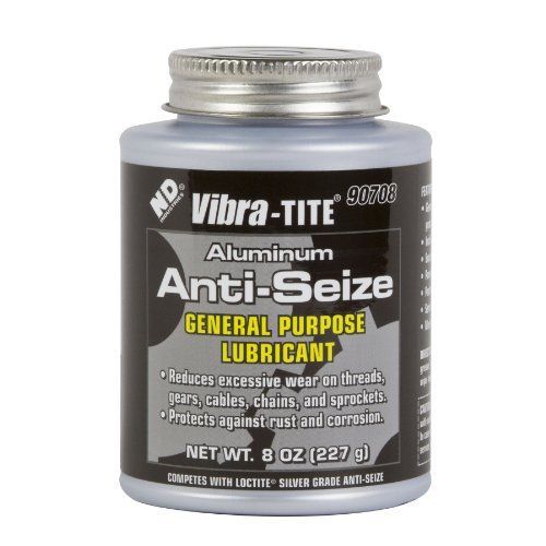 Vibra tite aluminum anti seize lubricant compound 8 oz jar with brush silver for sale