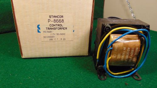 STANCOR CONTROL TRANSFORMER P-8668 117V Prim. 28VCT @ 2A SEC. NOS