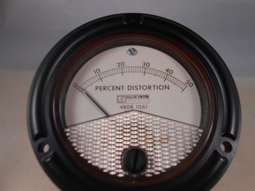 631-15905 PERCENT DISTORTION  METER  0-50    NEW OLD STOCK 3 1/2&#034; ROUND