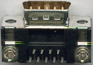 2 pcs DB9 Connectors, 9-pin male, PCB mount. 13A1
