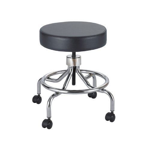 Safco Products 3432BL Lab Stool, Low Base with Screw Lift, Black