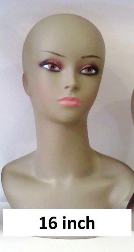 Two 16 in Mannequin heads - Female African-American - Wig or Hat Displays