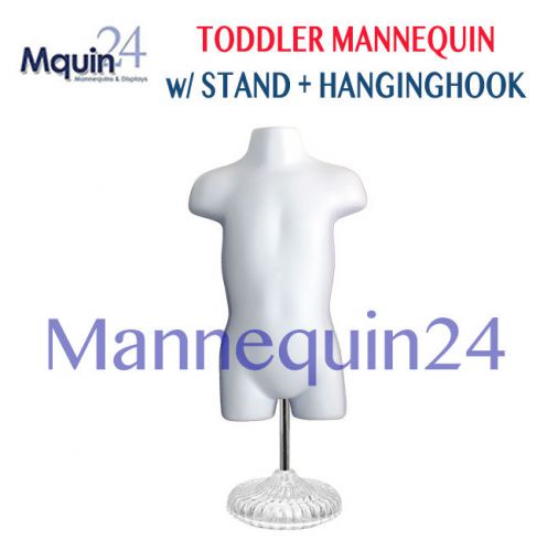 PLASTIC TODDLER MANNEQUIN w/ STAND 19&#034;~38&#034; + HANGING HOOK for PANTS DISPLAY