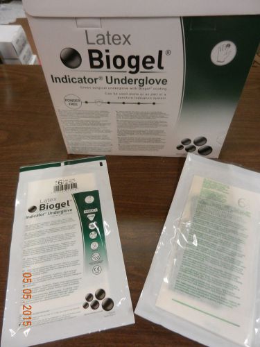 BioGel 31265 Green Latex Surgical UnderGlove Sz 6.5 Biogel Coat  50prs