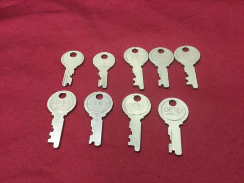 Cheney England Brand Vintage Luggage Style Pre-cut Keys, Set of 9 - Locksmith