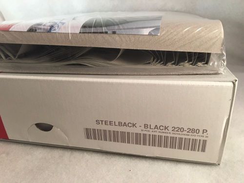 Box of 25 Unibind Steelback Black 220-280p Type 30 Covers