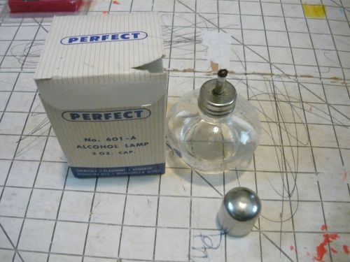 Perfect No. 601-A 2 oz Capacity Alchol Lamp. lab tested