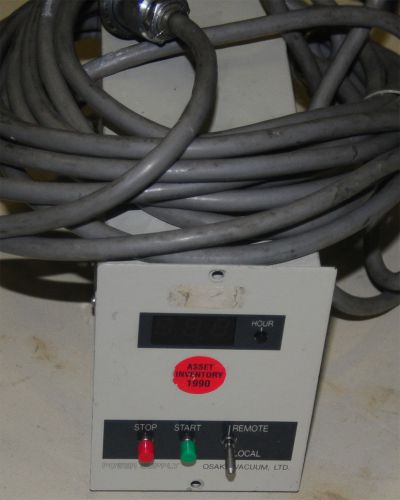 Osaka Vacuum Model TC200 Power Supply for Turbo Vacuum Pump with Cable