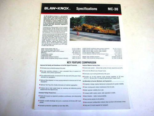 Blaw-Knox MC-30 Mobile Conveyor Color Brochure