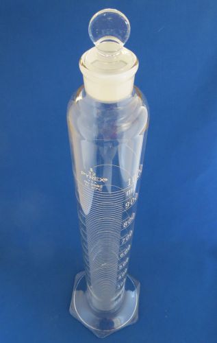 Pyrex 1000ml graduated mixing cylinder &amp; stopper  #2982  1l for sale