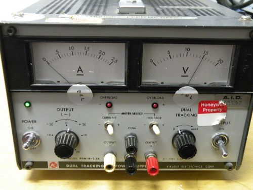 Kikusui Regulated Dual Tracking Power Supply +- 0-18 VDC 2.5 A PDM 18-2.5A