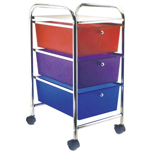 Cropper Hopper Home Center Rolling Cart W/3 Drawers-15.25&#034;X26&#034;X13&#034; Multicolor