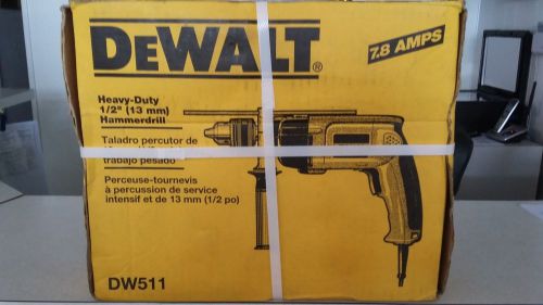 Dewalt heavy duty 1/2&#034; hammerdrill has cord 7.8amps DW511