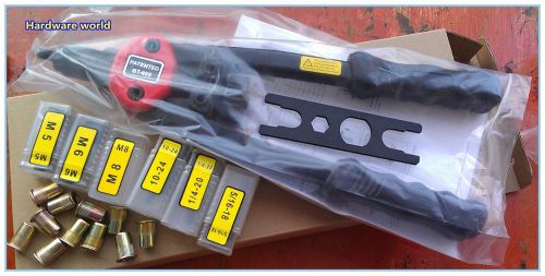 M5 m6 m8 sae 10-24 1/4-20 &amp; 5/16-18 nut/thread hand riveter kit for sale