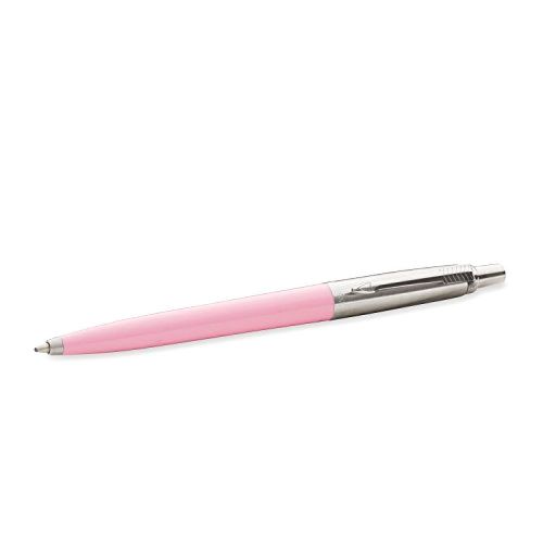 Parker Jotter Retractable Ballpoint Pen, Medium Point, Pink Ribbon Blue (1736845
