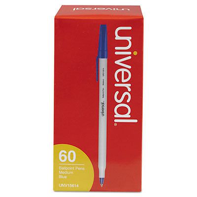 Economy Ballpoint Stick Oil-Based Pen, Blue Ink, Medium, 60/Pack, 1 Package