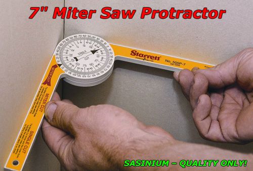 Miter saw protractor 7&#034; starrett 505p laser engraved dial for accuracy tool new for sale