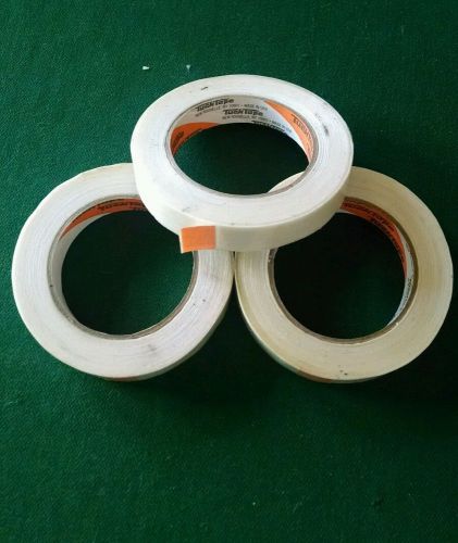 Tuck Tape 3 Rolls Reinforced Strapping Packing Tape 3/4&#034; x 30 Yds New Quick Ship
