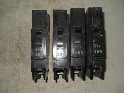 (X9-13) 1 LOT OF 4 USED GENERAL ELECTRIC E11592 CIRCUIT BREAKERS