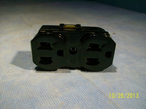 Rong Feng 15A 125v receptacle gloss black (Lot of 3)