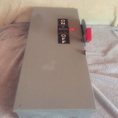 GE 60 Amp Disconnect TH3362 Type 1 Enclosure Fusible 600 V 3 Pole WITH Fuses